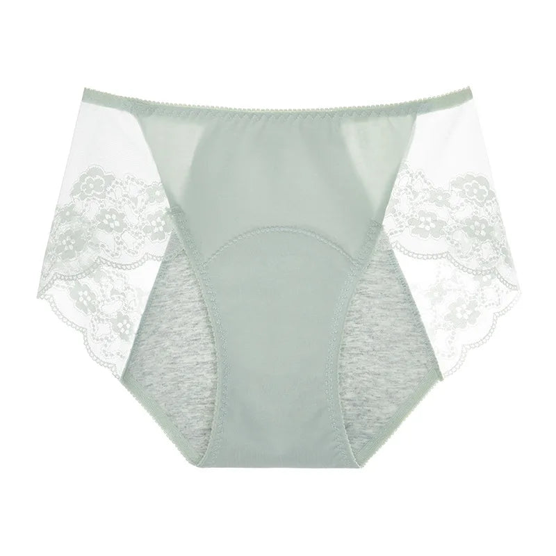 Culotte menstruelle en coton et dentelle florale MIMICULOTTE, vue 6