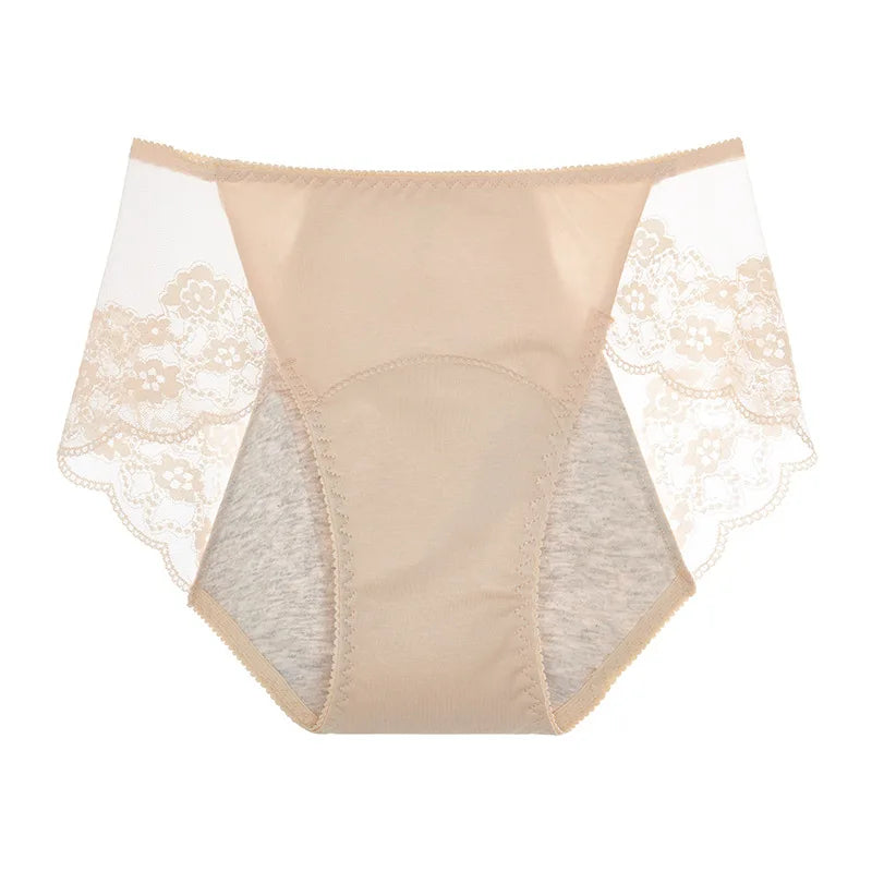 Culotte menstruelle en coton et dentelle florale MIMICULOTTE, vue 8