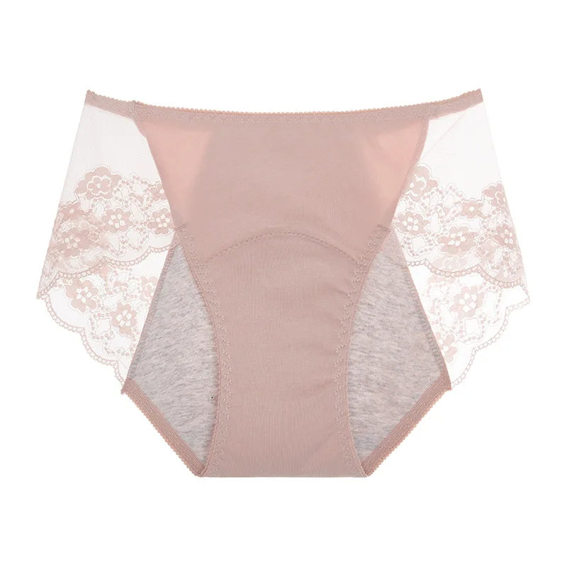 Culotte menstruelle en coton et dentelle florale MIMICULOTTE, vue 5
