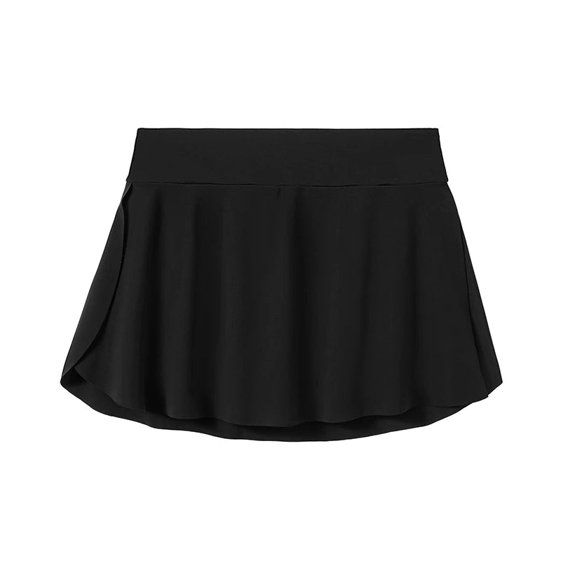 Jupe de bain menstruelle noire avec culotte intégrée, vue 4
